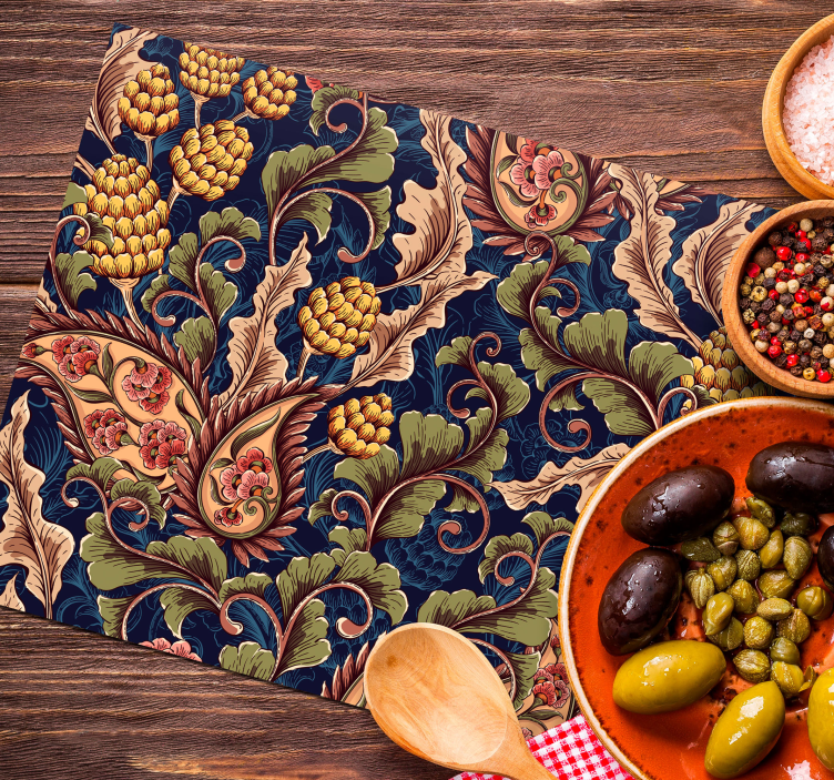 Realistic Paisley Illustration trendy placemats - TenStickers