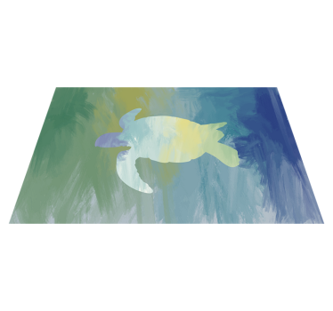 Watercolor sea turtle animal vinyl placemats - TenStickers