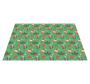 Green candy pattern  Christmas vinyl placemats - TenStickers