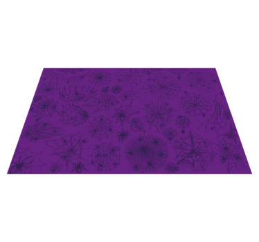 Purple with spider and web  Halloween table mats - TenStickers
