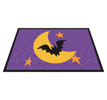 Moon stars and a bat  Halloween table mats - TenStickers