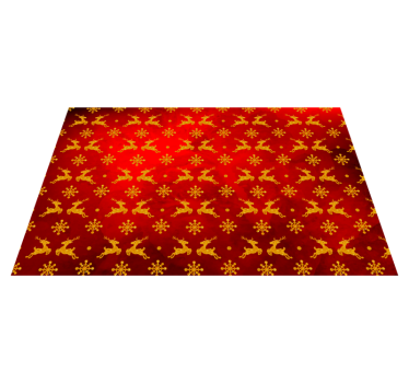 Christmas placemat red reindeer design - TenStickers