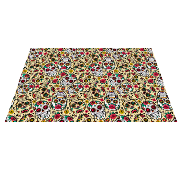 Halloween placemat colorful skull design - TenStickers