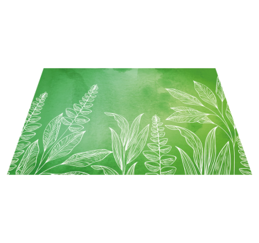 Children placemat tea set with leaves - TenStickers