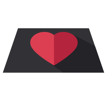 Original red hearts original vinyl placemats - TenStickers
