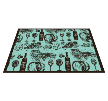 Wine theme original vinyl placemats - TenStickers