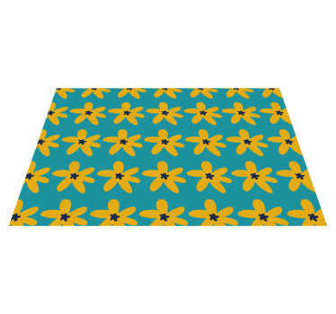 Modern placemat with lively floral design - TenStickers