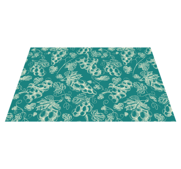 Grapes on turquoise original vinyl placemats - TenStickers
