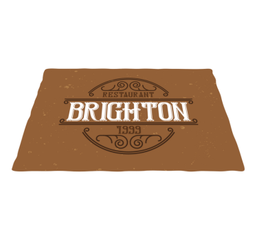 Placemat with quote brighton restaurant logo - TenStickers
