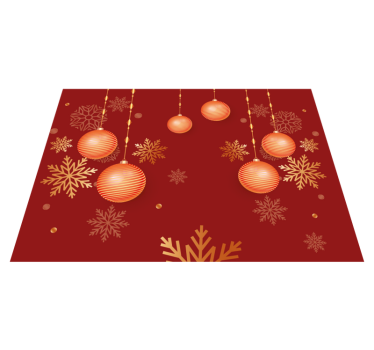 Christmas placemat with decorative holiday orbs - TenStickers