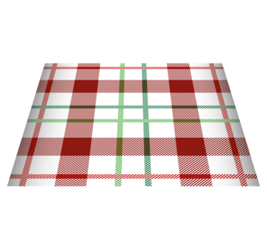 Christmas placemat plaid pattern table cover - TenStickers