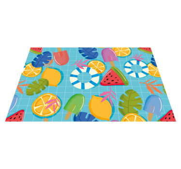 Children placemat fruit and ice cream design - TenStickers