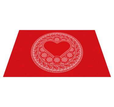 Heart Mandala original vinyl placemats - TenStickers