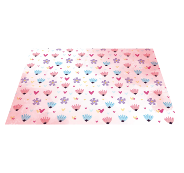 Children placemat with floral heart design - TenStickers