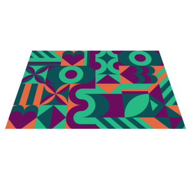 Coloured geometric pattern modern vinyl placemats - TenStickers