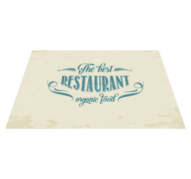 Placemat with quote organic restaurant food - TenStickers