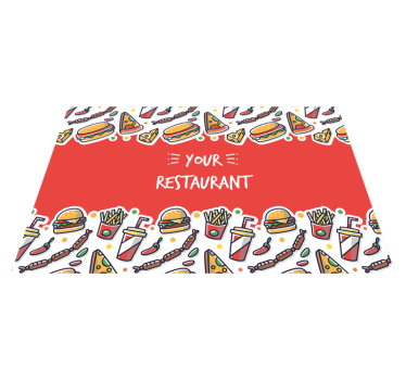 fast food with name Personalised table mats - TenStickers