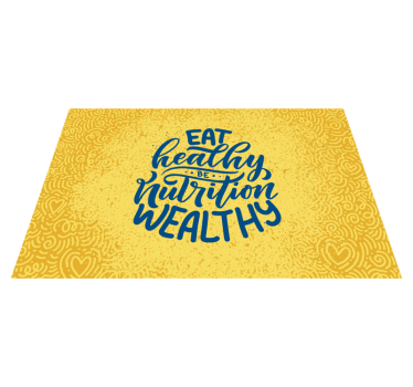 Placemat with quote healthy eating abundance - TenStickers