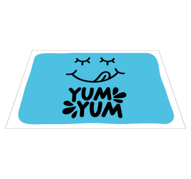 Yum yum words lettering home vinyl placemats - TenStickers