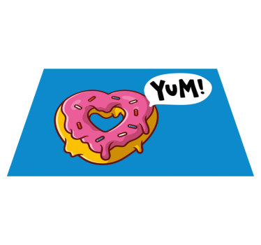 Children placemat heart-shaped snack - TenStickers
