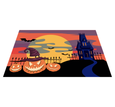 Halloween placemat pumpkin nightmare design - TenStickers