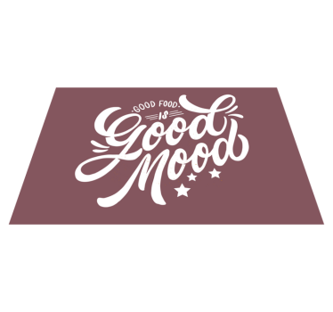 Placemat with quote good food mood - TenStickers