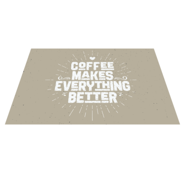 Placemat with quote coffee inspires you - TenStickers