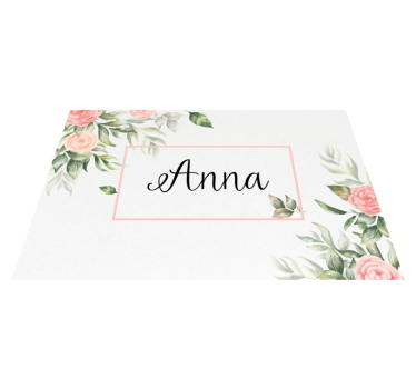 Customizable placemat floral design options - TenStickers