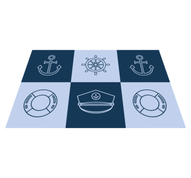 Nautical Symbols Mat original placemat - TenStickers