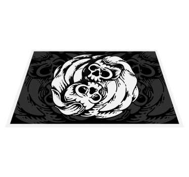 Halloween placemat skull embrace design - TenStickers