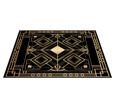 Modern art black and golden deco  elegant table placemats - TenStickers