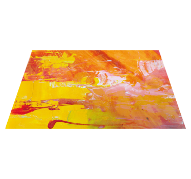Orange colourful abstract design restaurant vinyl placemats - TenStickers