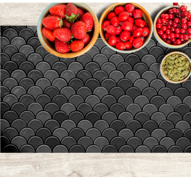 Black scales textured vinyl placemats - TenStickers