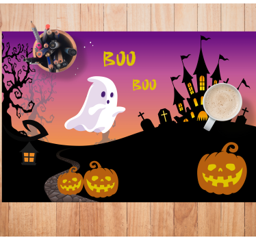 Boo Boo Halloween night Halloween table mats - TenStickers