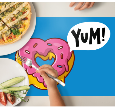 Children placemat heart-shaped snack - TenStickers