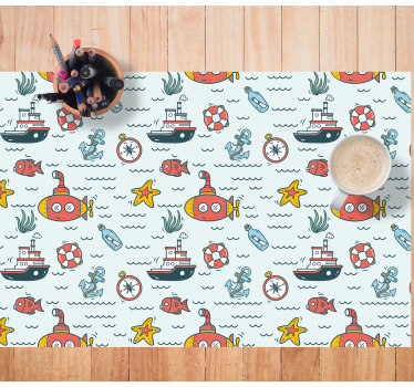 Children placemat underwater submarine adventure - TenStickers