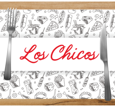 Children placemat with fun food designs - TenStickers