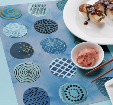 Circular patterns composition placemat - TenStickers