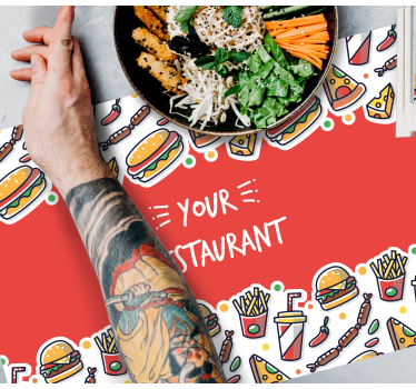 fast food with name Personalised table mats - TenStickers