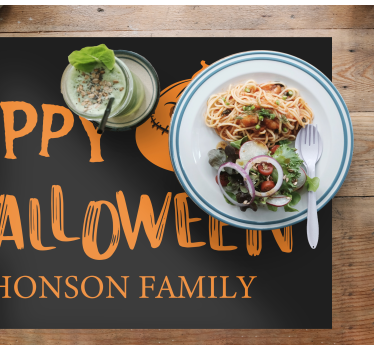 Halloween placemat family greetings for halloween - TenStickers