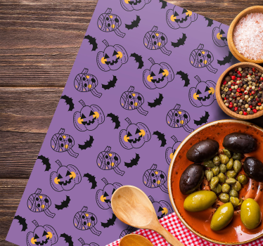 Halloween placemat with fun pumpkin designs - TenStickers