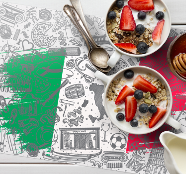Italy background restaurant vinyl placemats - TenStickers