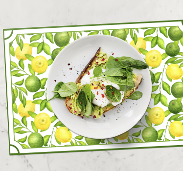MANTEL Lemons and Limes frame citrus table mat - TenStickers