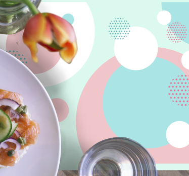 Modern placemat geometric color blocks design - TenStickers