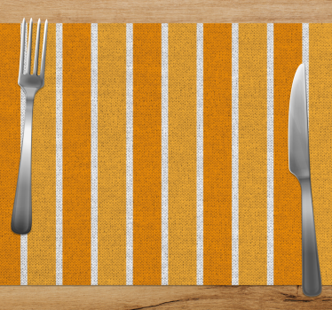 Modern placemat striped orange design - TenStickers