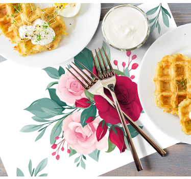 Original placemat floral arrangement design - TenStickers
