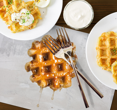 Original placemat golden syrup waffle - TenStickers