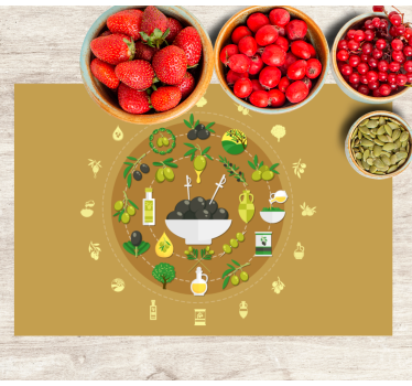 Original placemat olive bowl arrangement - TenStickers