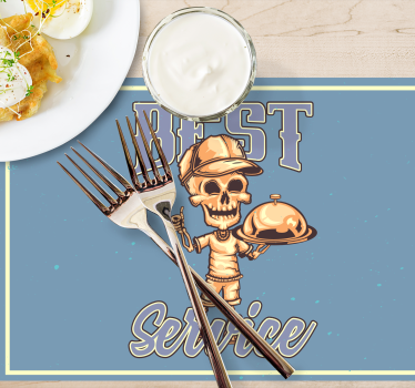 Original placemat skeleton waiter service - TenStickers