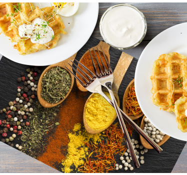 Original placemat waffle and spices design - TenStickers